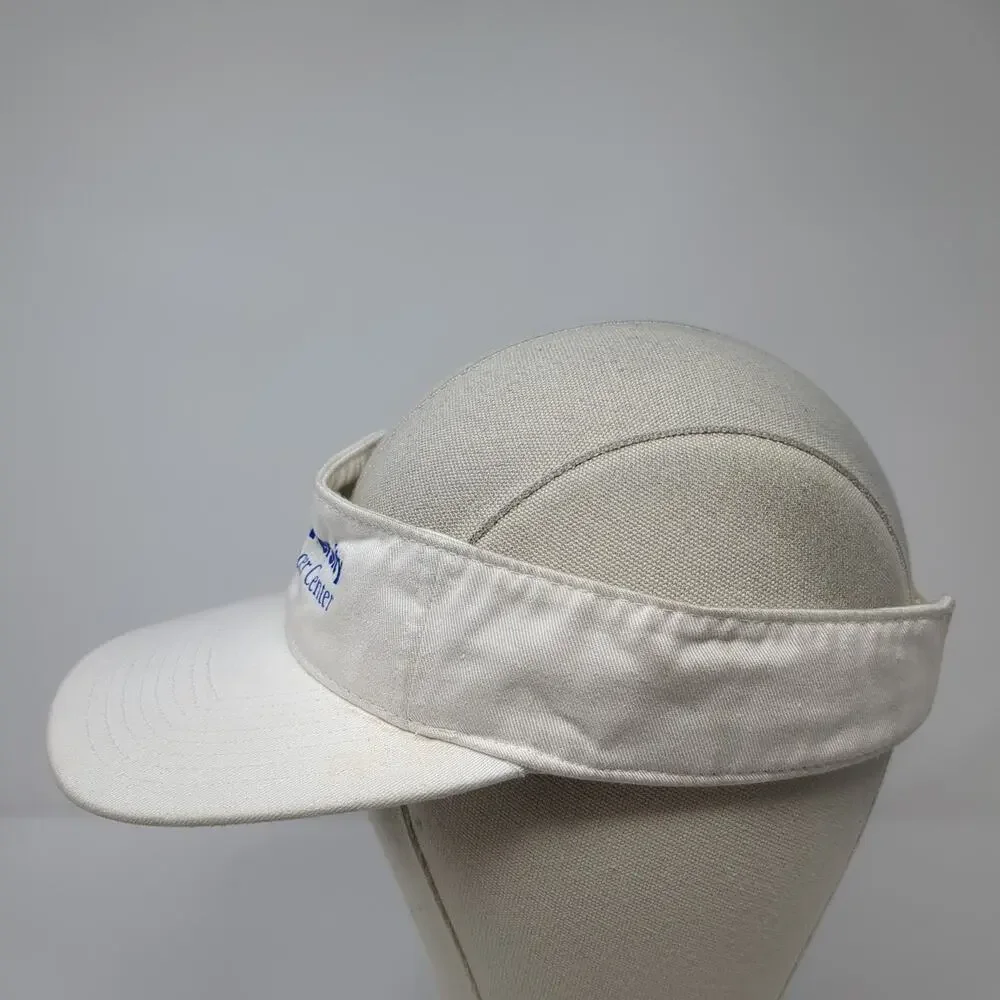 Lake/University Ireland Cancer Center Sun Visor Cap White OS Adjustable Nissun